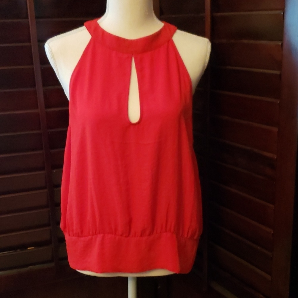 True red blouse